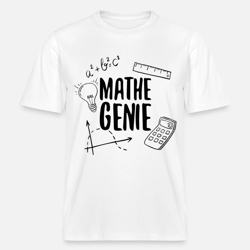 Math genius mathematics genius arithmetic math - RELAXED FIT Unisex Organic T-Shirt - white
