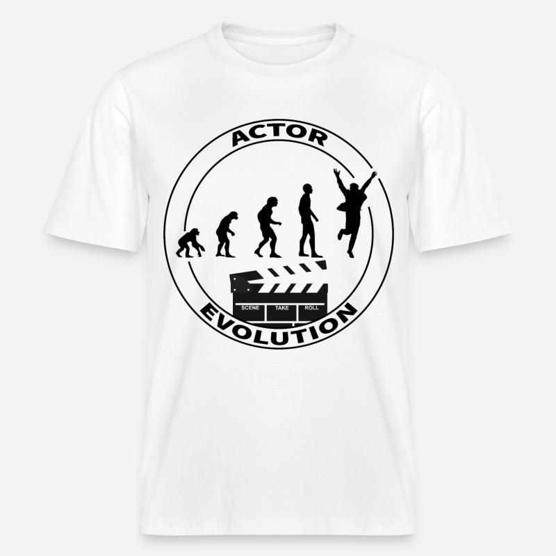 Cadeau d'interprète acteur d'évolution -  T-shirt unisexe RELAXED FIT en coton bio - blanc