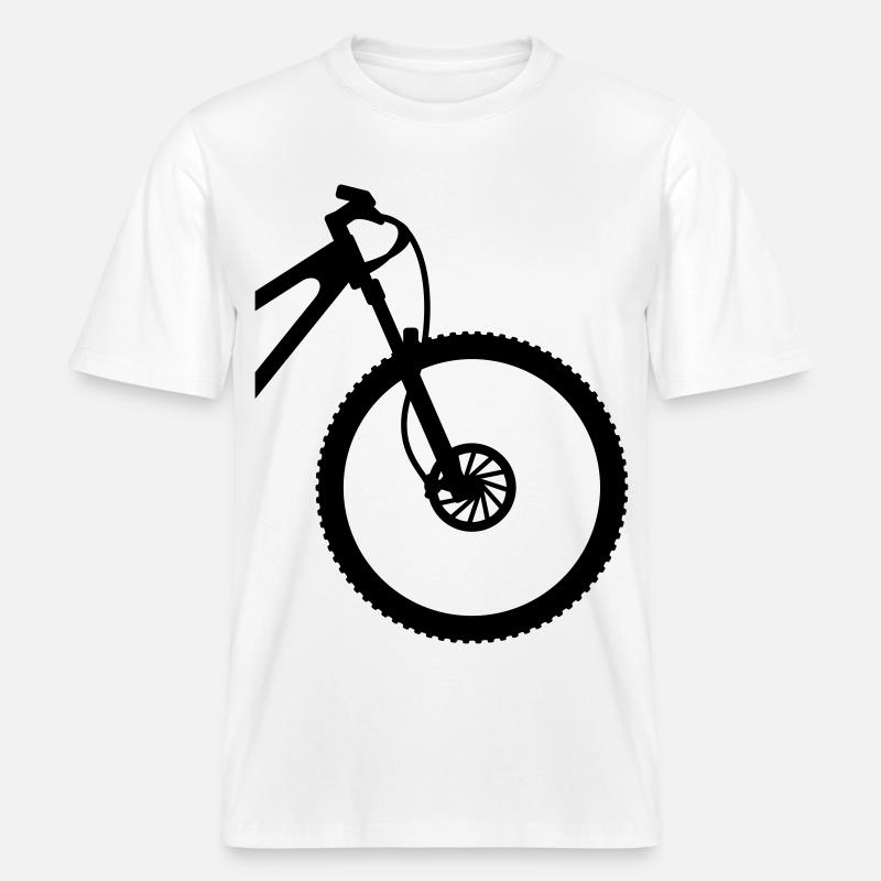 VTT front -  T-shirt unisexe RELAXED FIT en coton bio - blanc