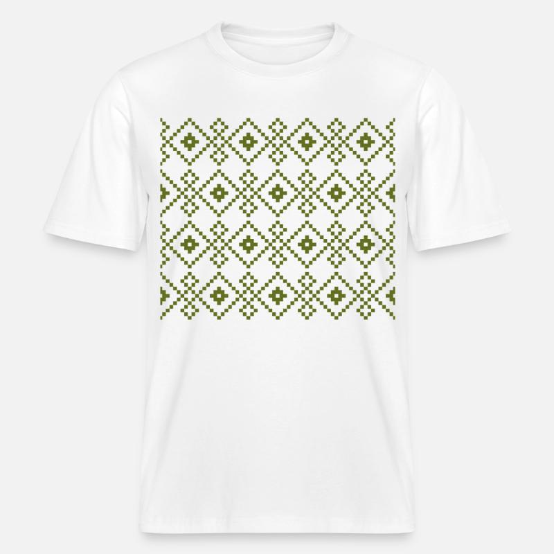 Pull uni de Noël (vert) -  T-shirt unisexe RELAXED FIT en coton bio - blanc