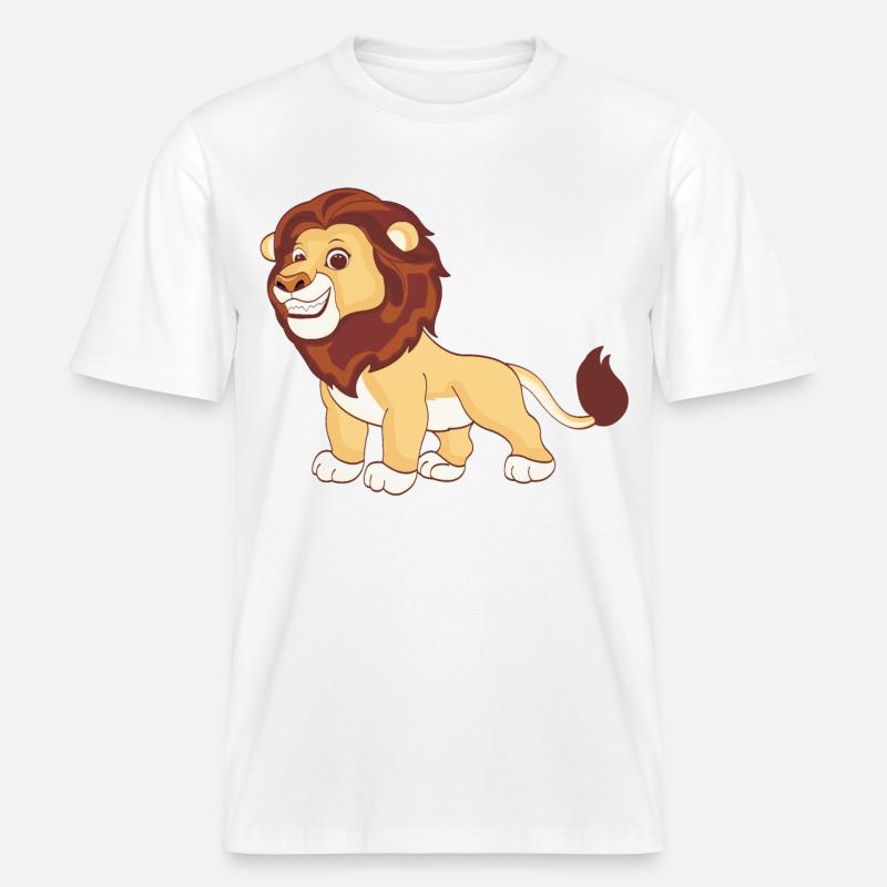 Ein prächtiger Löwe -  RELAXED FIT Unisex Organic T-Shirt - Weiß