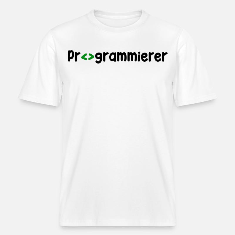 Programmierer Developer Webentwickler Skripting -  RELAXED FIT Unisex Organic T-Shirt - Weiß