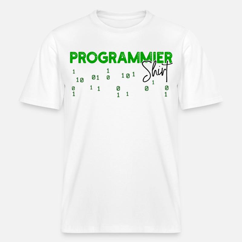 Programmierer Developer Code Statement Skripting -  RELAXED FIT Unisex Organic T-Shirt - Weiß