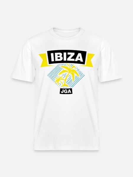 IBIZA Bachelor Party Crew -  RELAXED FIT Unisex Organic T-Shirt - white