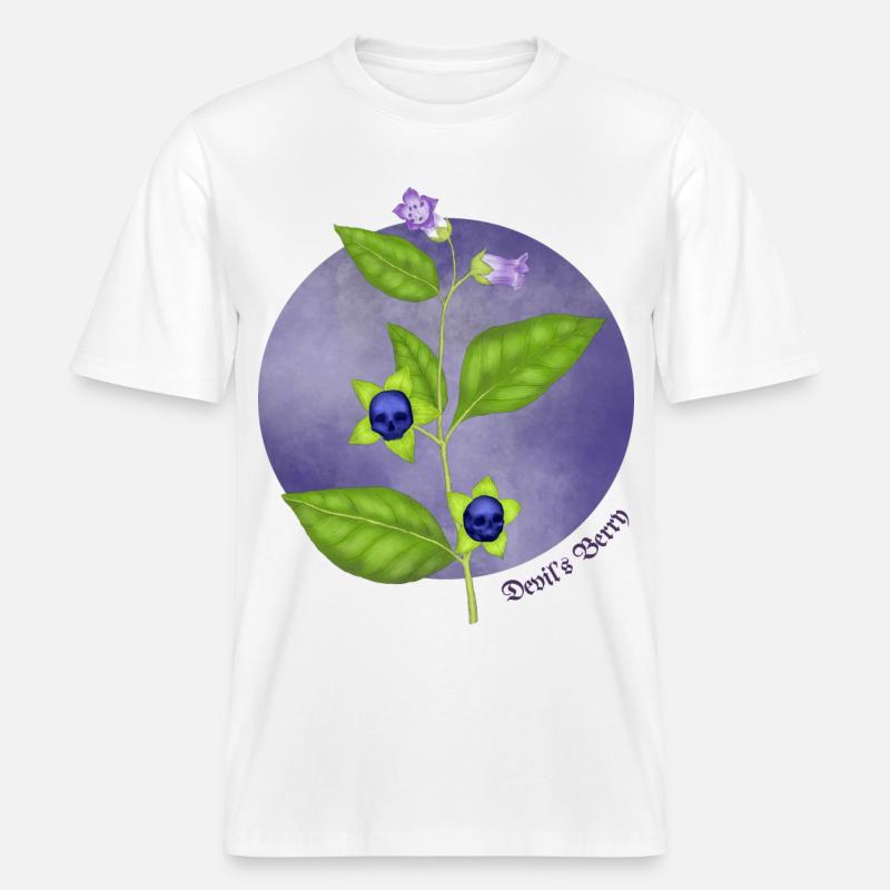 Devil's Berry -  RELAXED FIT Unisex Organic T-Shirt - white