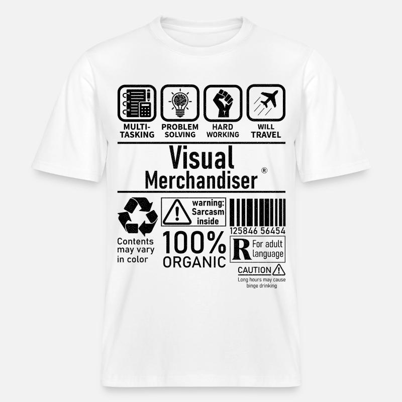 Visual Merchandiser résolution de problèmes multitâches -  T-shirt unisexe RELAXED FIT en coton bio - blanc