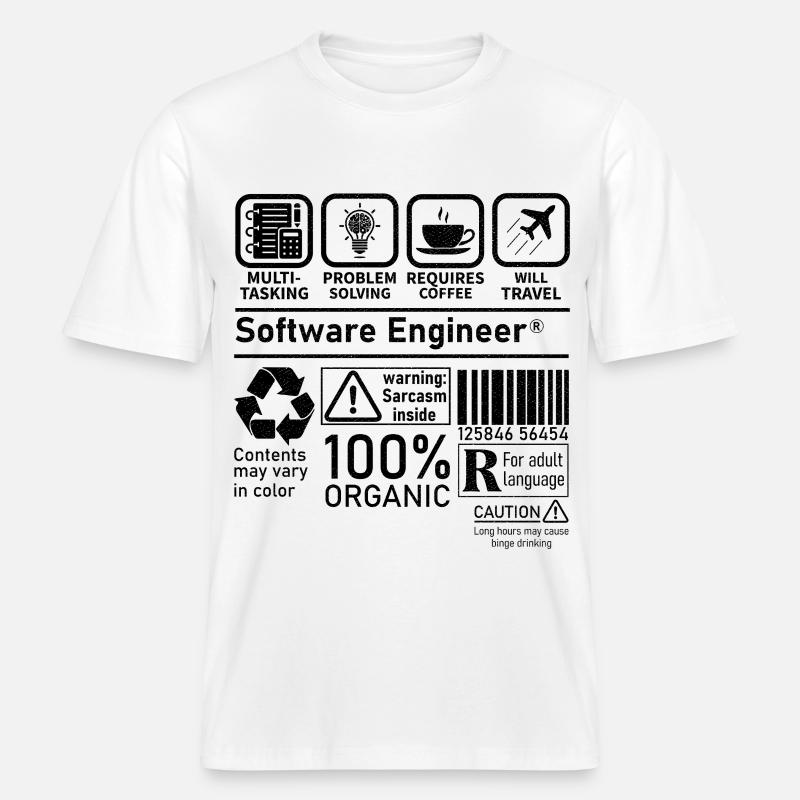 software engineer multi tasking problem solving -  RELAXED FIT Unisex Organic T-Shirt - Weiß