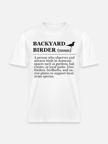 Bird watching in the garden - RELAXED FIT Unisex Organic T-Shirt - white
