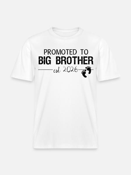 Beförderung zum Big Brother 2026 Trikot - RELAXED FIT Unisex Organic T-Shirt - Weiß