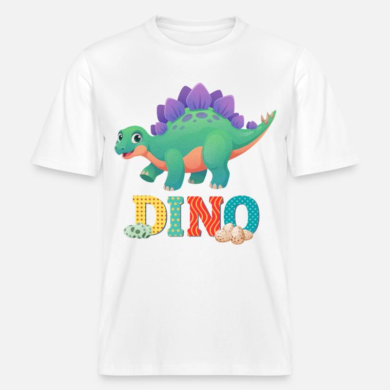 dino -  T-shirt unisexe RELAXED FIT en coton bio - blanc