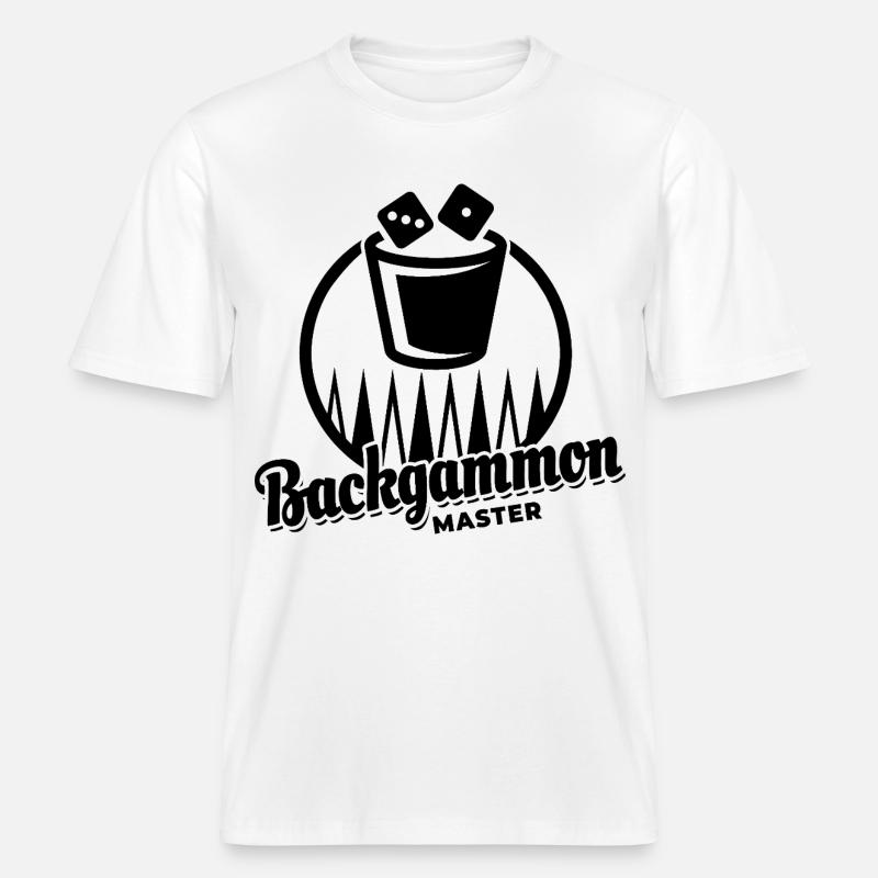 Backgammon Master | Brettspiel | Geschenk - RELAXED FIT Unisex Organic T-Shirt - Weiß