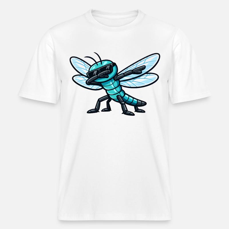 Dab de la Libellule -  T-shirt unisexe RELAXED FIT en coton bio - blanc