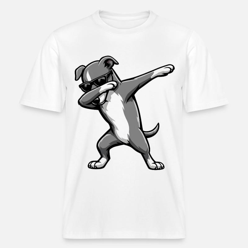 Évader le lévrier -  T-shirt unisexe RELAXED FIT en coton bio - blanc