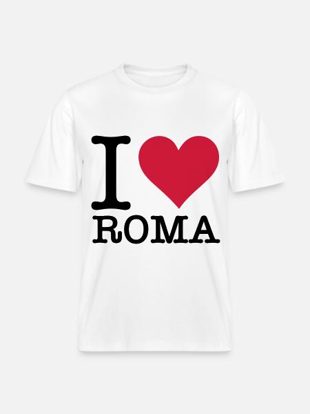 Ich liebe Rom - RELAXED FIT Unisex Organic T-Shirt - Weiß