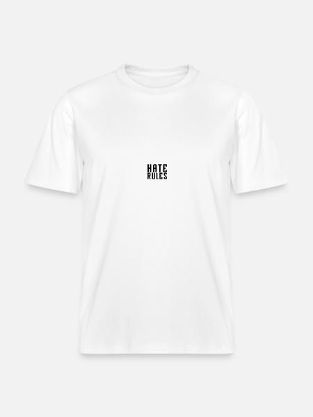HATE RULES - SIMPLE -  RELAXED FIT Unisex Organic T-Shirt - white