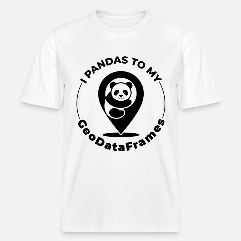 GeoDataFrames Pandas GIS Python Programmierung -  RELAXED FIT Unisex Organic T-Shirt - Weiß