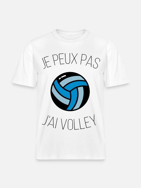 i can't volley -  RELAXED FIT Unisex Organic T-Shirt - white