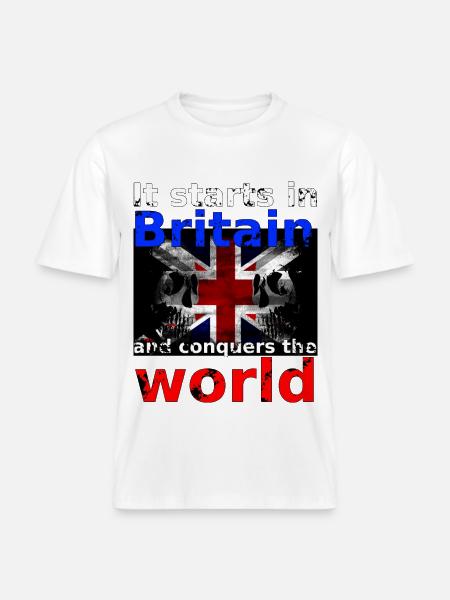 Britain - RELAXED FIT Unisex Organic T-Shirt - white