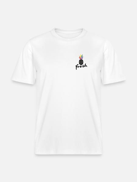 Pineapple -  RELAXED FIT Unisex Organic T-Shirt - Weiß