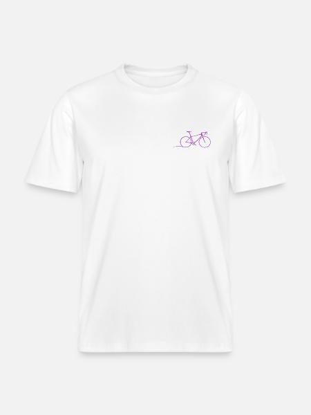 bicycle pink Rennrad -  RELAXED FIT Unisex Organic T-Shirt - Weiß