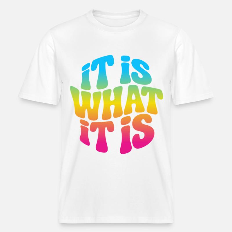 C’est ce que c’est - T-shirt unisexe RELAXED FIT en coton bio - blanc
