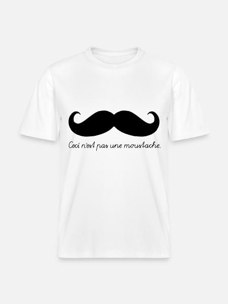 Ceci n'est pas une moustache. - RELAXED FIT Unisex Organic T-Shirt - white