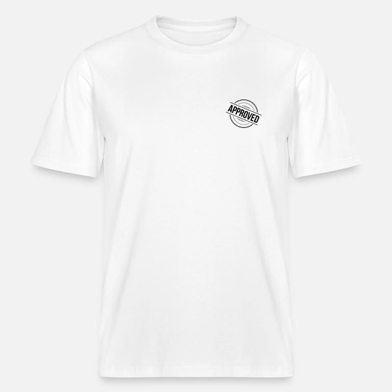 Approved Stempel -  RELAXED FIT Unisex Organic T-Shirt - Weiß