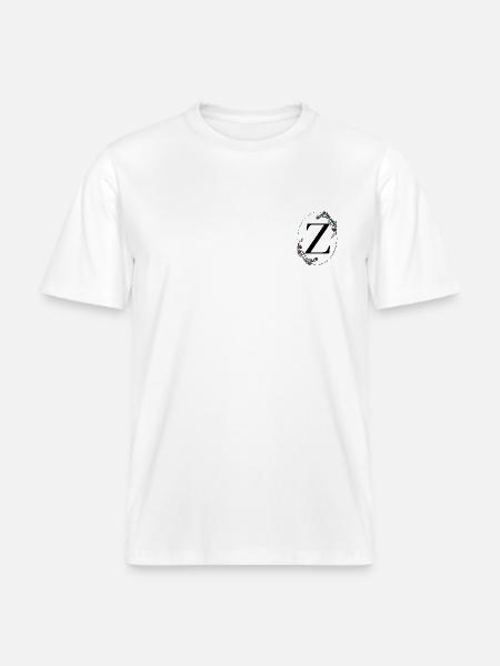 Buchstabe Z - RELAXED FIT Unisex Organic T-Shirt - Weiß