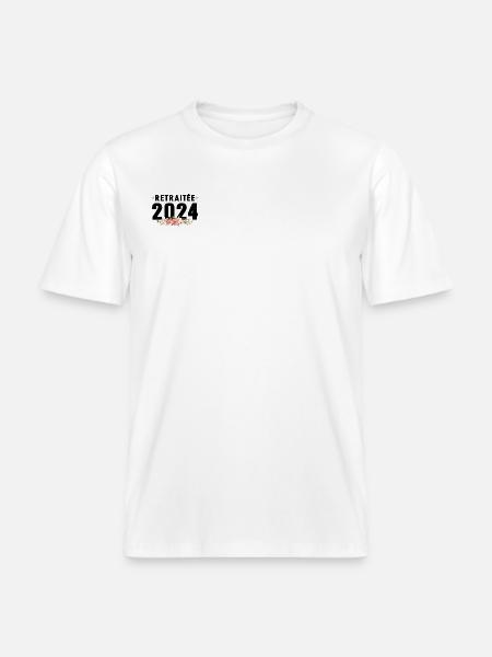 Retraitée 2024 - T-shirt unisexe RELAXED FIT en coton bio - blanc