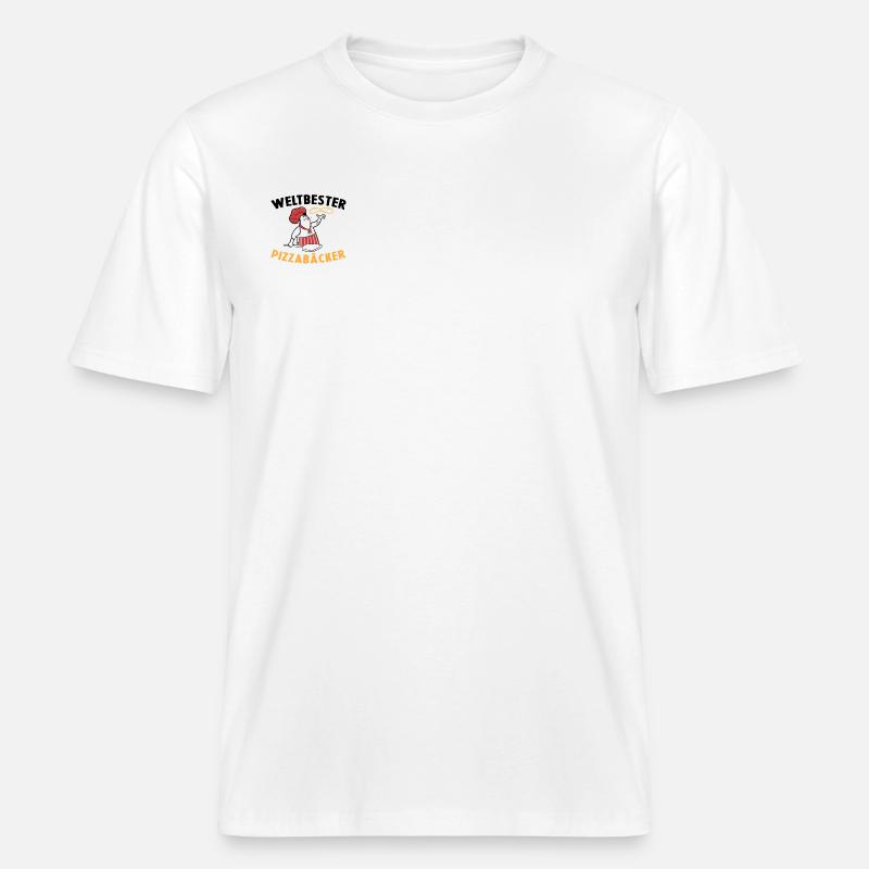 Weltbester Pizzabäcker Pizza Geschenkidee Kochen -  RELAXED FIT Unisex Organic T-Shirt - Weiß