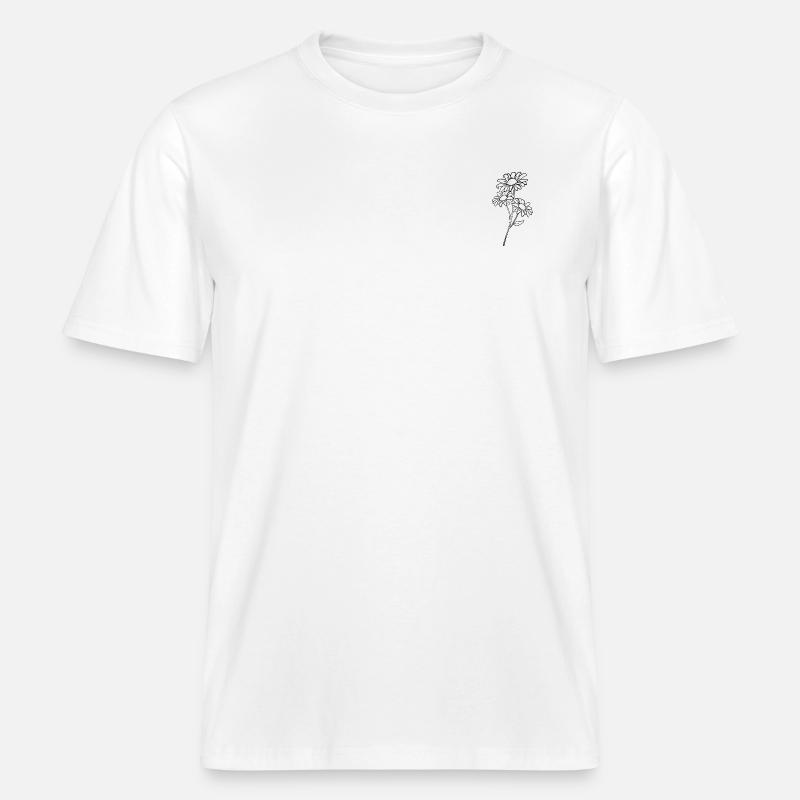 Gänseblümchen / Daisy -  RELAXED FIT Unisex Organic T-Shirt - Weiß