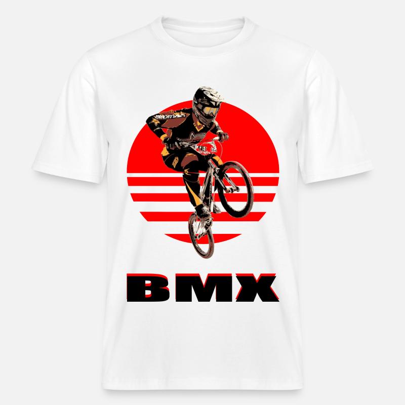 Vélo BMX -  T-shirt unisexe RELAXED FIT en coton bio - blanc