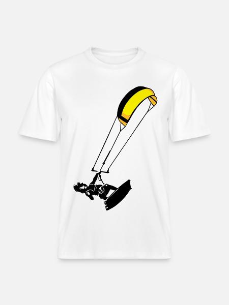 Kitesuf flex - RELAXED FIT Unisex Organic T-Shirt - white