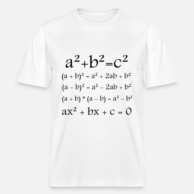 Mathématiques / Math / Formule -  T-shirt unisexe RELAXED FIT en coton bio - blanc