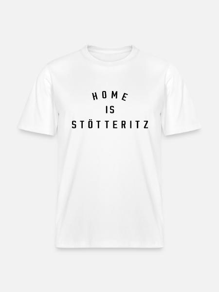 Home is Stötteritz - Black print - RELAXED FIT Unisex Organic T-Shirt - Weiß