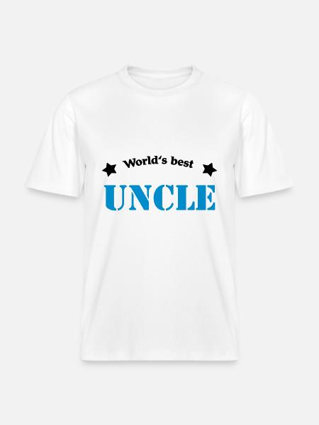 World's best Uncle - RELAXED FIT Unisex Organic T-Shirt - Weiß
