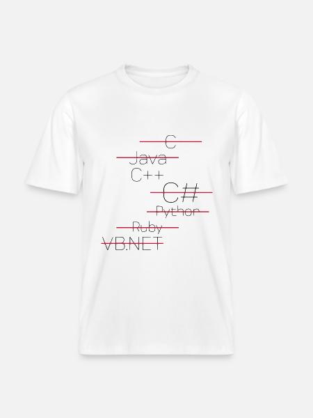 C++ - SIMPLE - RELAXED FIT Unisex Organic T-Shirt - white