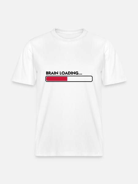 Brain loading - RELAXED FIT Unisex Organic T-Shirt - white