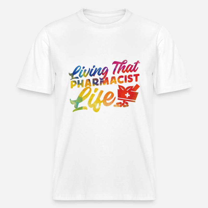Pharmacy Tech Technician -  RELAXED FIT Unisex Organic T-Shirt - Weiß