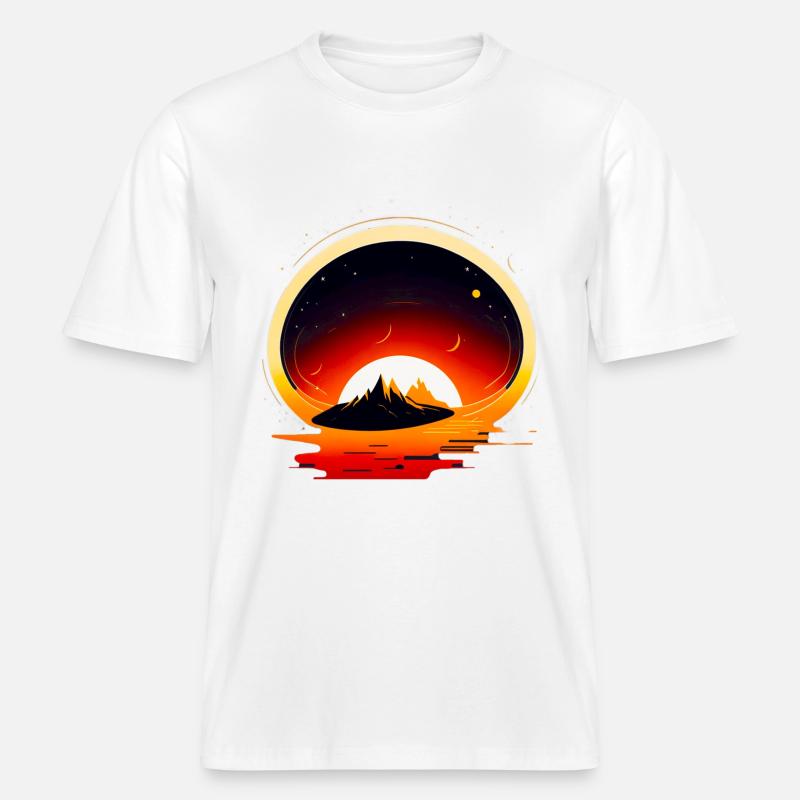 Space View / Mars -  RELAXED FIT Unisex Organic T-Shirt - Weiß