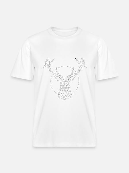 Deer constellation - RELAXED FIT Unisex Organic T-Shirt - white