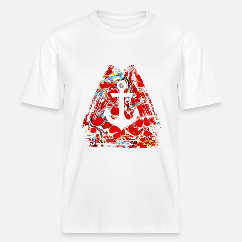 anker e 251 -  RELAXED FIT Unisex Organic T-Shirt - Weiß