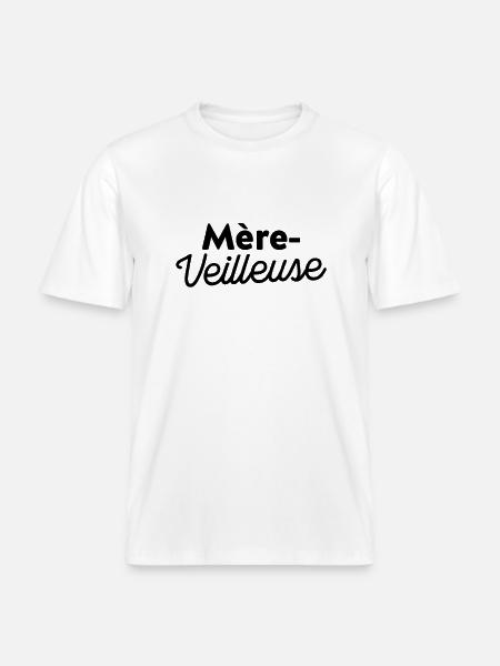 Mère-veilleuse - T-shirt unisexe RELAXED FIT en coton bio - blanc