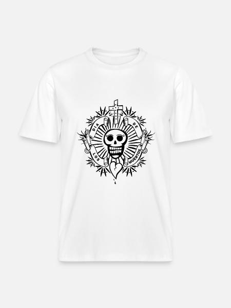dia de los muertos - RELAXED FIT Unisex Organic T-Shirt - white