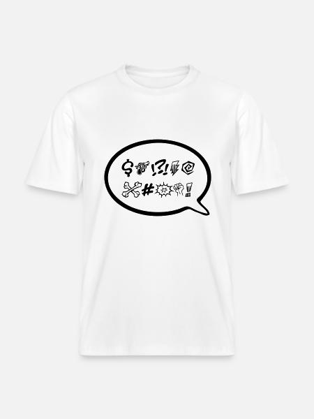 Explétif -  T-shirt unisexe RELAXED FIT en coton bio - blanc
