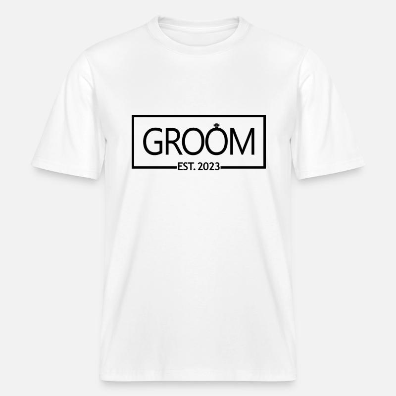 2023 - Ehemann wird Hochzeitsfeier Geschenk -  RELAXED FIT Unisex Organic T-Shirt - Weiß