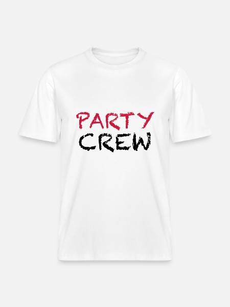 Party Crew - RELAXED FIT Unisex Organic T-Shirt - Weiß