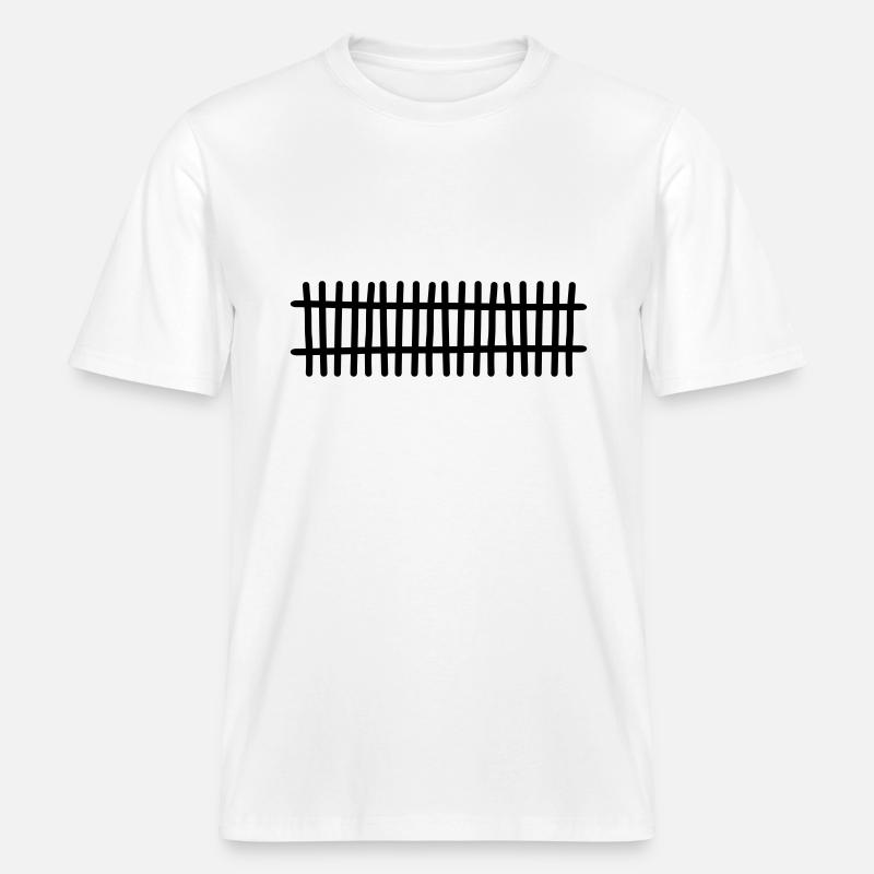 Fence -  RELAXED FIT Unisex Organic T-Shirt - white