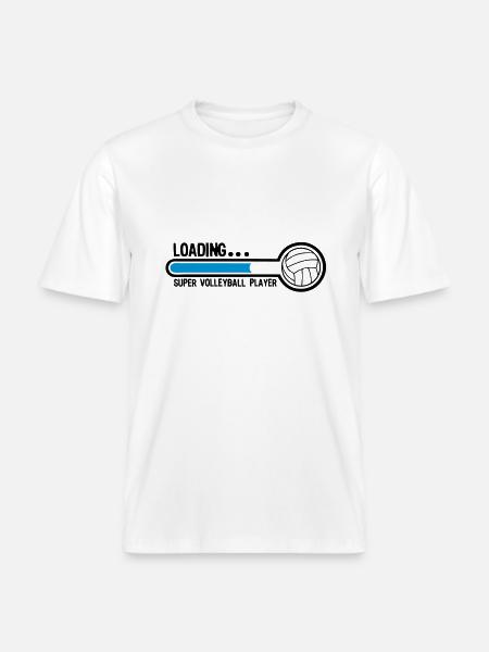 volleyball loading super player1 - T-shirt unisexe RELAXED FIT en coton bio - blanc