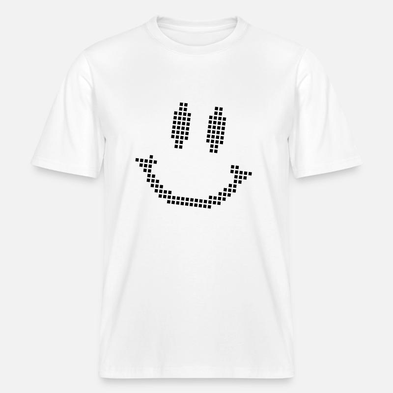 Smiley -  RELAXED FIT Unisex Organic T-Shirt - Weiß